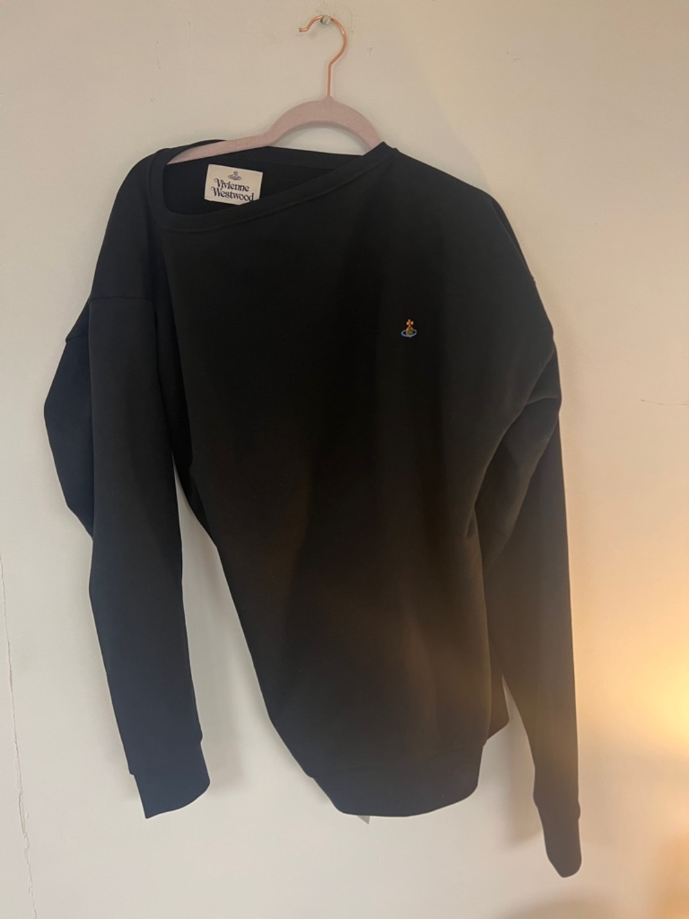 Vivienne Westwood Women’s M Black Crewneck Asymmetrical Sweatshirt NEW WITH TAGS